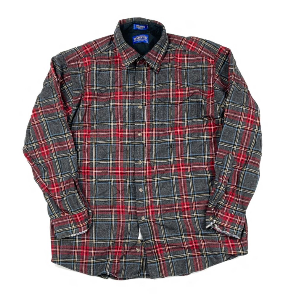 Pendleton Check Plaid Lodger Shirt Wool Grunge
